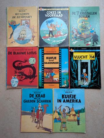 Kuifje stripboeken - 8 stuks voor €10 beschikbaar voor biedingen