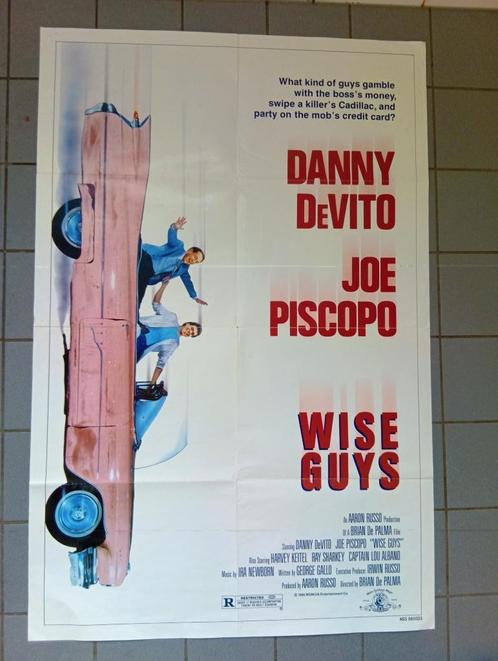 Originele Bioscoop Poster Wise Guys 1986 Danny DeVito, Verzamelen, Posters, Gebruikt, Film en Tv, Deurposter of groter, Rechthoekig Staand