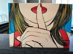 Ikea vintage pop art poster sssshh by Deborah Azzopardi 1999, Antiek en Kunst, Kunst | Schilderijen | Abstract, Ophalen of Verzenden