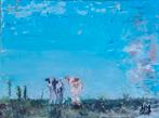 Olieverfschilderij - Nederlands Landschap met Koeien, Ophalen of Verzenden