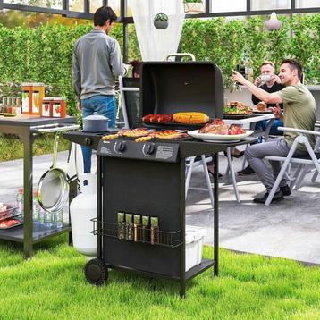 Gasbarbecue met 2 Branders en Zijtafels - Nieuw beschikbaar voor biedingen