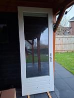 Houten buitendeur (2021) inclusief raamdeco, Doe-het-zelf en Verbouw, Ophalen, 80 tot 100 cm, 215 cm of meer, Glas