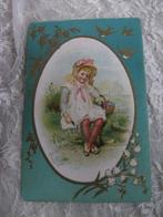 Antieke Reclamekaart - Lion Coffee / Meisje Bloemen Zwaluw, Verzenden, Voor 1920, Kinderen