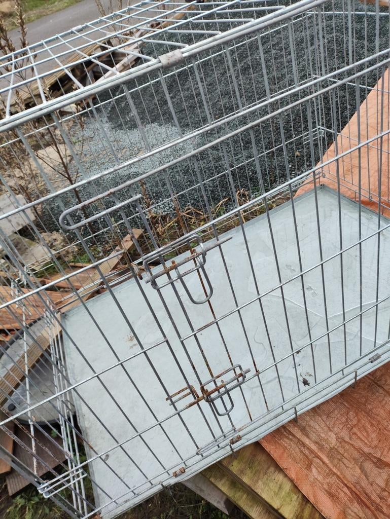 Grote hondenbench verzinkt in klapbaar, Ophalen of Verzenden, Gebruikt