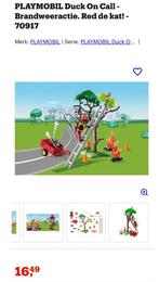 Playmobil 70917 brandweerman brandende boom, ladder en poes, Ophalen of Verzenden, Zo goed als nieuw, Complete set
