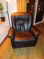 Elektrische zwart leren sta-op-stoel Himolla Cumulus, Huis en Inrichting, Fauteuils, Ophalen, Leer