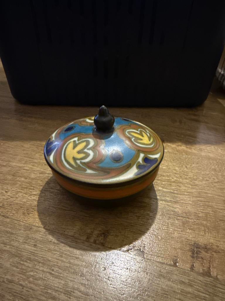 Plateel potje met deksel, Antiek en Kunst, Ophalen