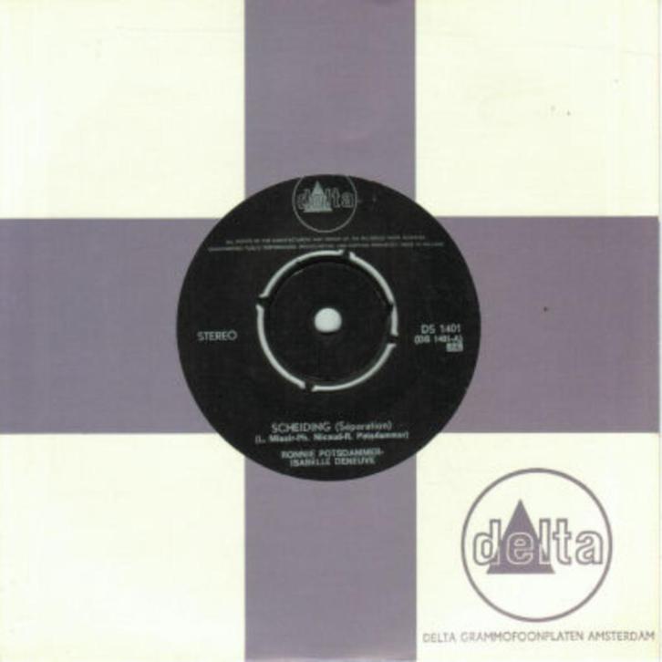RONNIE POTSDAMMER & ISABELLE DENEUVE 1971 UNIEK ! P336, Cd's en Dvd's, Vinyl Singles, Gebruikt, Single, Nederlandstalig, 7 inch