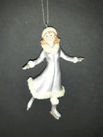 Schaatser Zilveren jas met bont Kerstornament Kurt S. Adler, Verzenden, Nieuw