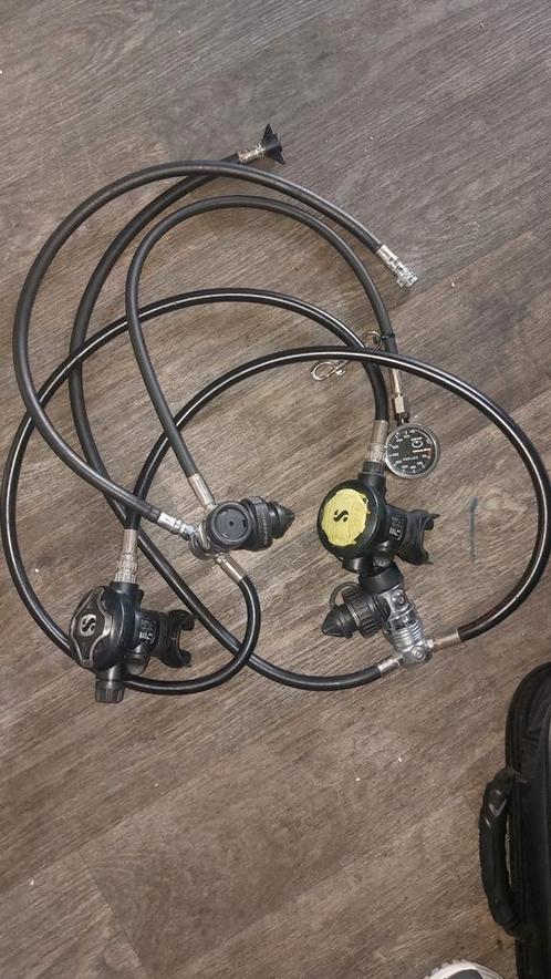 Dubbelset scubapro Mk25, Watersport en Boten, Duiken, Zo goed als nieuw, Ophalen of Verzenden
