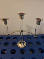 LUCITE/ CHROOM. —. KANDELAAR (3 armig)., Ophalen of Verzenden, Overige materialen