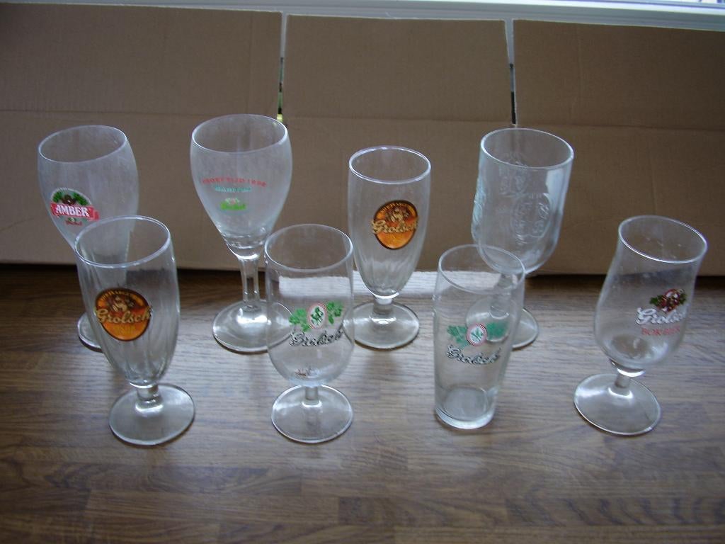 5 glazen Grolsch, Verzamelen, Biermerken, Zo goed als nieuw, Glas of Glazen, Grolsch, Verzenden