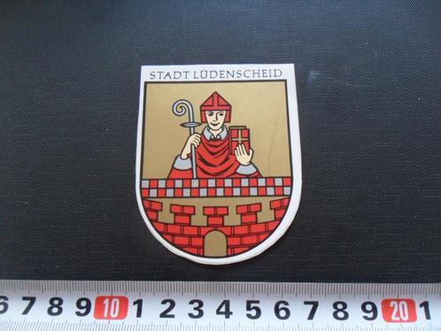 sticker wapen gemeente stadt lüdenscheid, Verzamelen, Stickers, Zo goed als nieuw, Bedrijf of Vereniging, Ophalen