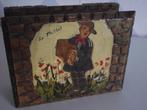 vintage handmade houten doosje Le Thillot France 13cmx10 cm, Antiek en Kunst, Curiosa en Brocante, Ophalen of Verzenden