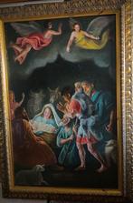 Religieus olieverf schilderij - groot., Ophalen of Verzenden