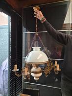 Antieke kroonluchter met bloemmotief, Antiek en Kunst, Antiek | Lampen, Ophalen of Verzenden