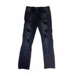 Zwarte Destroyed Jeans - Slim Fit - Maat M, Ophalen of Verzenden, Zo goed als nieuw, Zwart, W33 - W34 (confectie 48/50)