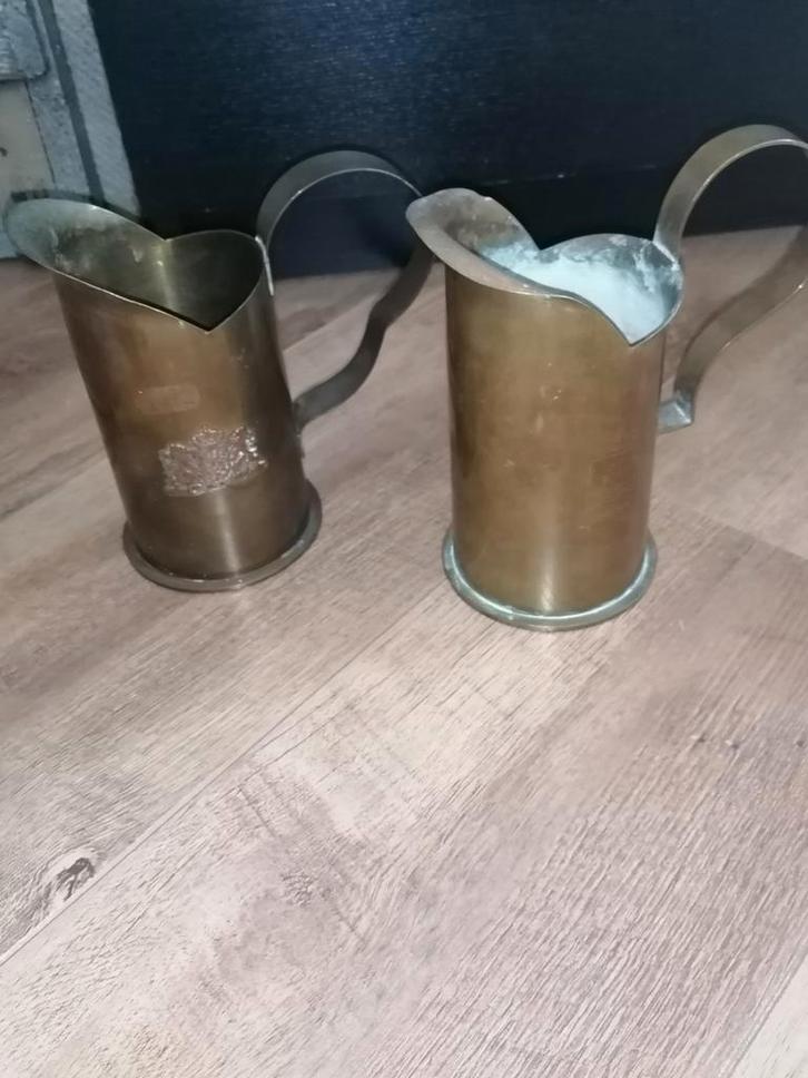 Bevrijdings 1935-1945 Je Maintiendrai kannen Duitse hulzen, Verzamelen, Militaria | Tweede Wereldoorlog, Landmacht, Hulzen of Bodemvondsten