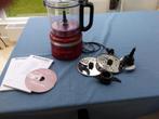 Compacte KitchenAid Foodprocessor 1.7L - Keizerrood, Gebruikt, 1 tot 2 liter, 3 snelheden of meer, Ophalen of Verzenden