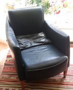 Topform feauteuile was blauw nu zwart grijs verstelbaar, Huis en Inrichting, Fauteuils, Ophalen, Gebruikt