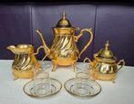 Marrokaans/Turks goudkleurige thee/koffieset, Huis en Inrichting, Keuken | Servies, Ophalen of Verzenden, Overige stijlen, Kop(pen) en/of Schotel(s)