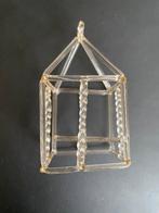 Vintage oude glazen kerstbal lege kooi kerst, Verzenden