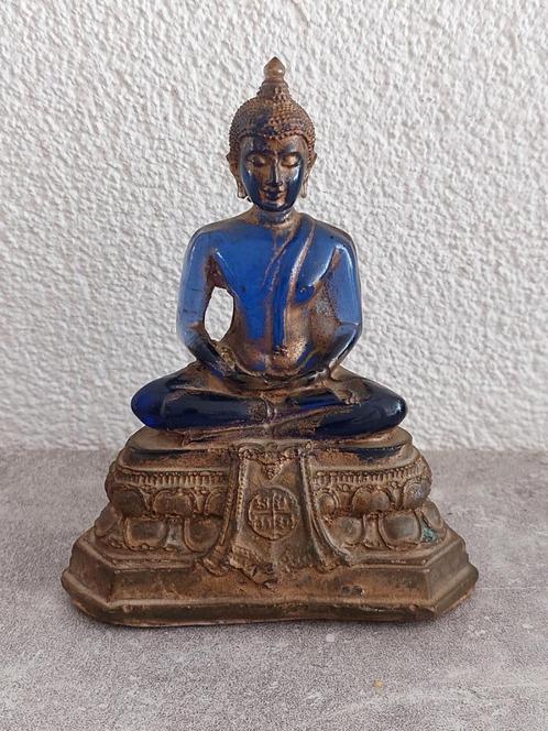 LEUKE BLAUW/GOUD KLEURIGE BOEDHA, Huis en Inrichting, Woonaccessoires | Boeddhabeelden, Ophalen of Verzenden