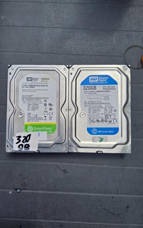 2 schijven van 320GB, Computers en Software, Harde schijven, Desktop, Ophalen of Verzenden