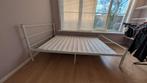 Bedframe twijfelaar, Ophalen, Gebruikt, Wit, 140 cm