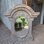 Landelijk sober ovaal spiegel ossenoog houten lijst *Etage3*, Ophalen, Minder dan 50 cm, ., .