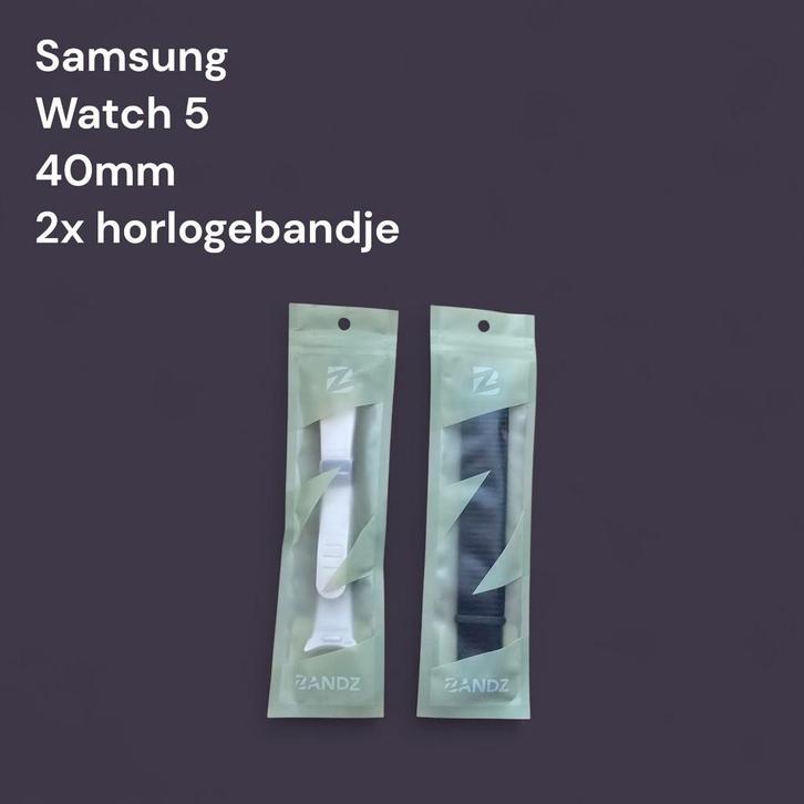Zandz 2x horlogebandje, Sieraden, Tassen en Uiterlijk, Smartwatches, Nieuw, Android, Zwart, Ophalen of Verzenden