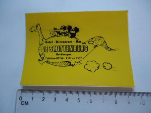 sticker oud Hotel Smittenberg Beekbergen horeca restaurant, Verzamelen, Stickers, Zo goed als nieuw, Bedrijf of Vereniging, Verzenden