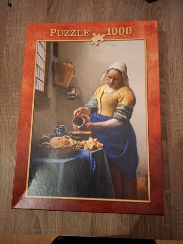 Legpuzzel Vermeer Het Melkmeisje 1000 stukjes beschikbaar voor biedingen