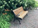 Fraai gietijzeren tuinbank., Ophalen, Zo goed als nieuw, Hout