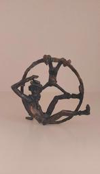 Verbronsd tinnen beeldje Clown door  Brigitte van den Houdt, Verzamelen, Beelden en Beeldjes, Ophalen of Verzenden, Zo goed als nieuw