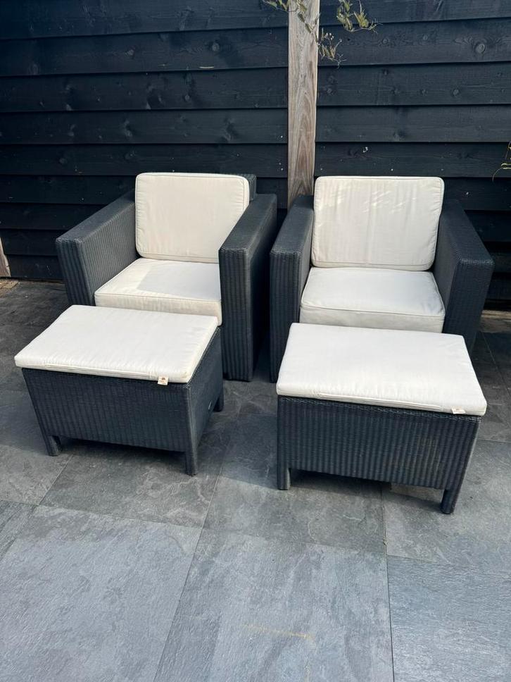 Borek Plaza Loungeset, Tuin en Terras, Tuinsets en Loungesets, Zo goed als nieuw, Wicker, 2 zitplaatsen, Stoel, Ophalen of Verzenden