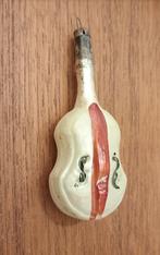 oude kerstbal viool, cello 8 cm, antieke kerstversiering, Antiek en Kunst, Ophalen of Verzenden