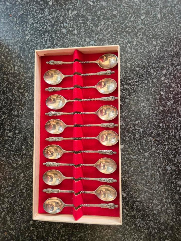 Zilveren Apostellepeltjes Set, Antiek en Kunst, Antiek | Goud en Zilver, Zilver, Ophalen