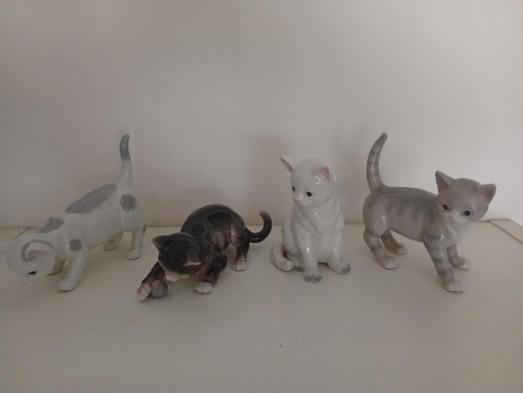 Porseleinen beeldjes van katten, Zillermahler kat, Ophalen of Verzenden, Gebruikt, Dier