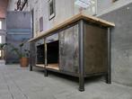 Vintage Werkbank Grijs | Industriele Kast Dressoir Staal 2, Ophalen of Verzenden, Gebruikt
