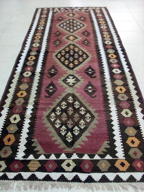 Antiek Oosterse Quba kelim 330 x130/Perzische tapijten/Loper, Huis en Inrichting, Stoffering | Tapijten en Kleden, 100 tot 150 cm