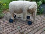 Antieke steiff olifant op wielen, Antiek en Kunst, Antiek | Speelgoed, Ophalen of Verzenden