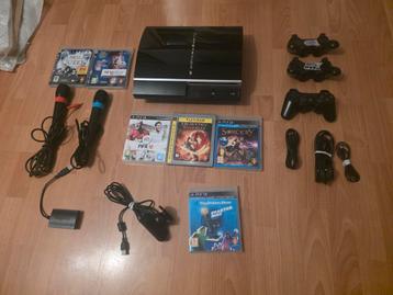 Playstation 3 40GB 9 Games 3 Controllers 2 Microfoons Camera beschikbaar voor biedingen