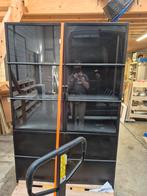 Giga Meubel Vitrinekast Tygo - Zwart Metaal, Ophalen, Zo goed als nieuw, 25 tot 50 cm, Metaal