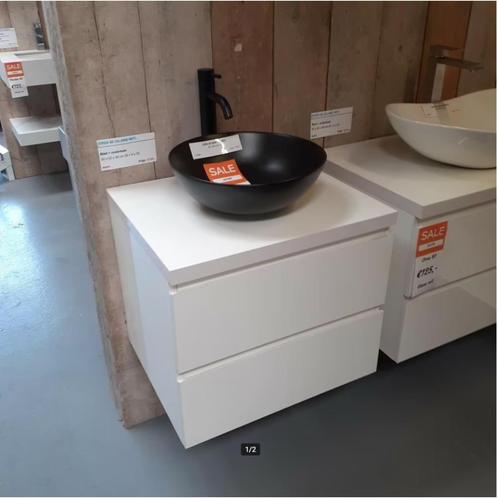 UITVERKOOP! Glans wit badkamermeubel, 60cm, Orsa 60, Huis en Inrichting, Woonaccessoires | Overige, Nieuw, Ophalen of Verzenden