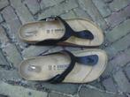 GRATIS VERZENDEN NIEUWE ZWARTE GIZEH BIRKENSTOCKS MT 46, Slippers, Verzenden, Zwart, Nieuw