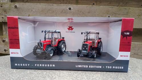 UH Massey Ferguson 675 & 690 limited edition 750 pcs. nieuw, Hobby en Vrije tijd, Modelauto's | 1:32, Nieuw, Tractor of Landbouw