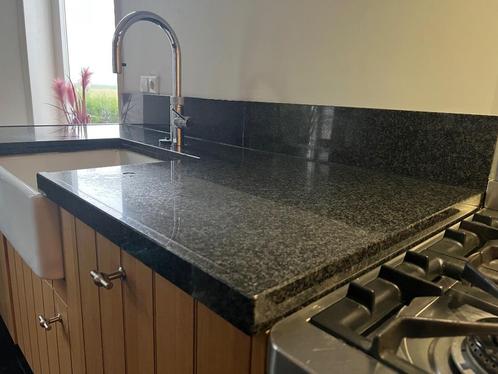 Keuken, Huis en Inrichting, Keuken | Complete keukens, Gebruikt, Dubbelwandige keuken, Bruin, Graniet of Steen, Ophalen