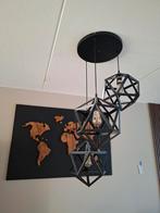 Mooie diamandvormige hanglamp echte eyecatcher!, Ophalen of Verzenden, Zo goed als nieuw, Metaal, Minder dan 50 cm