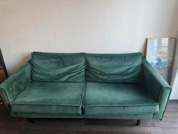 Groene velvet / velours bank - 2,5 zit Sissyboy beschikbaar voor biedingen
